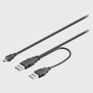 Double mini USB cable